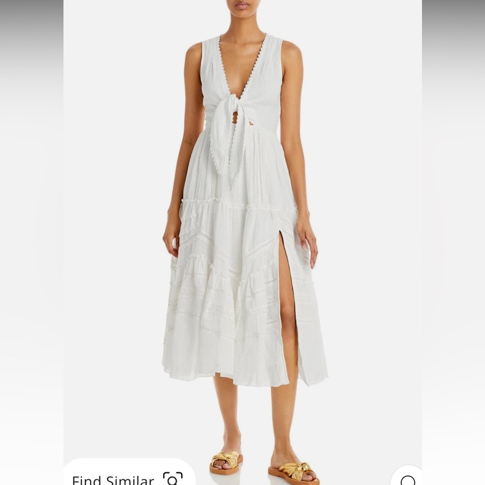Hemant & Nandita Cotton Tiered Midi Dress Size XS